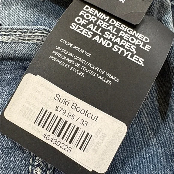 Suki Curvy Fit Mid Rise Bootcut Jeans; 33x31 - Picture 2 of 7